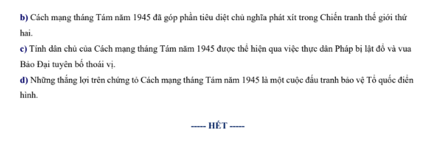 Đề thi thử Lịch Sử THPT 2026 – Trường THPT ẩn danh