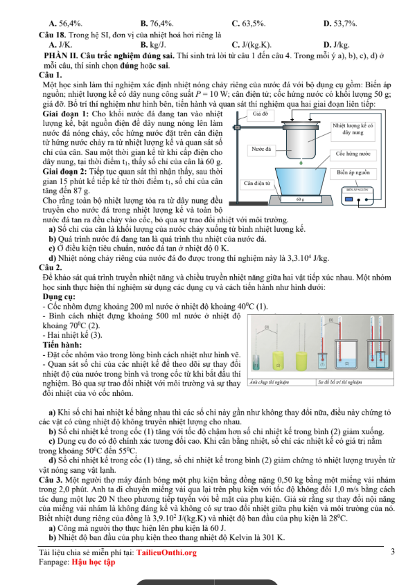 Đề thi thử Vật lí THPT 2026 – SỞ GD&ĐT BẮC NINH LIÊN TRƯỜNG THPT