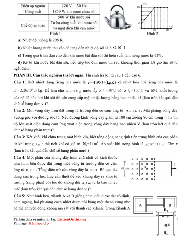 Đề thi thử Vật Lý THPT 2026 – NGUYÊN KHUYẾN – LÊ THÀNH TÔNG