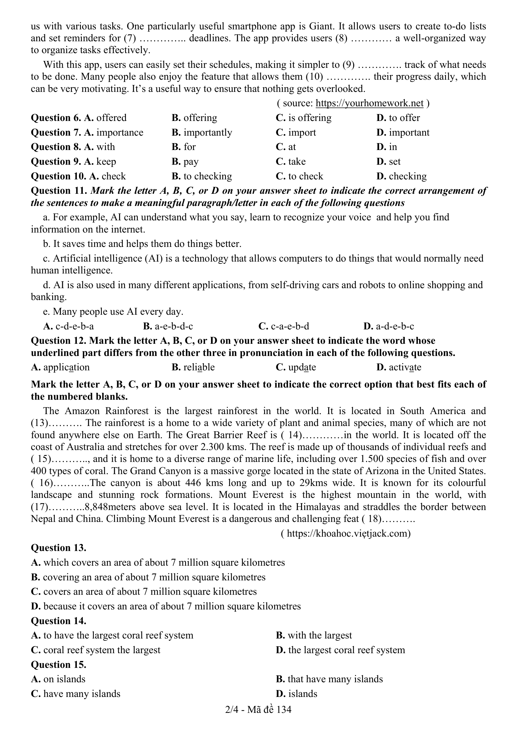 Đề thi thử Tiếng Anh THPT 2025 – THPT LÊ HỒNG PHONG