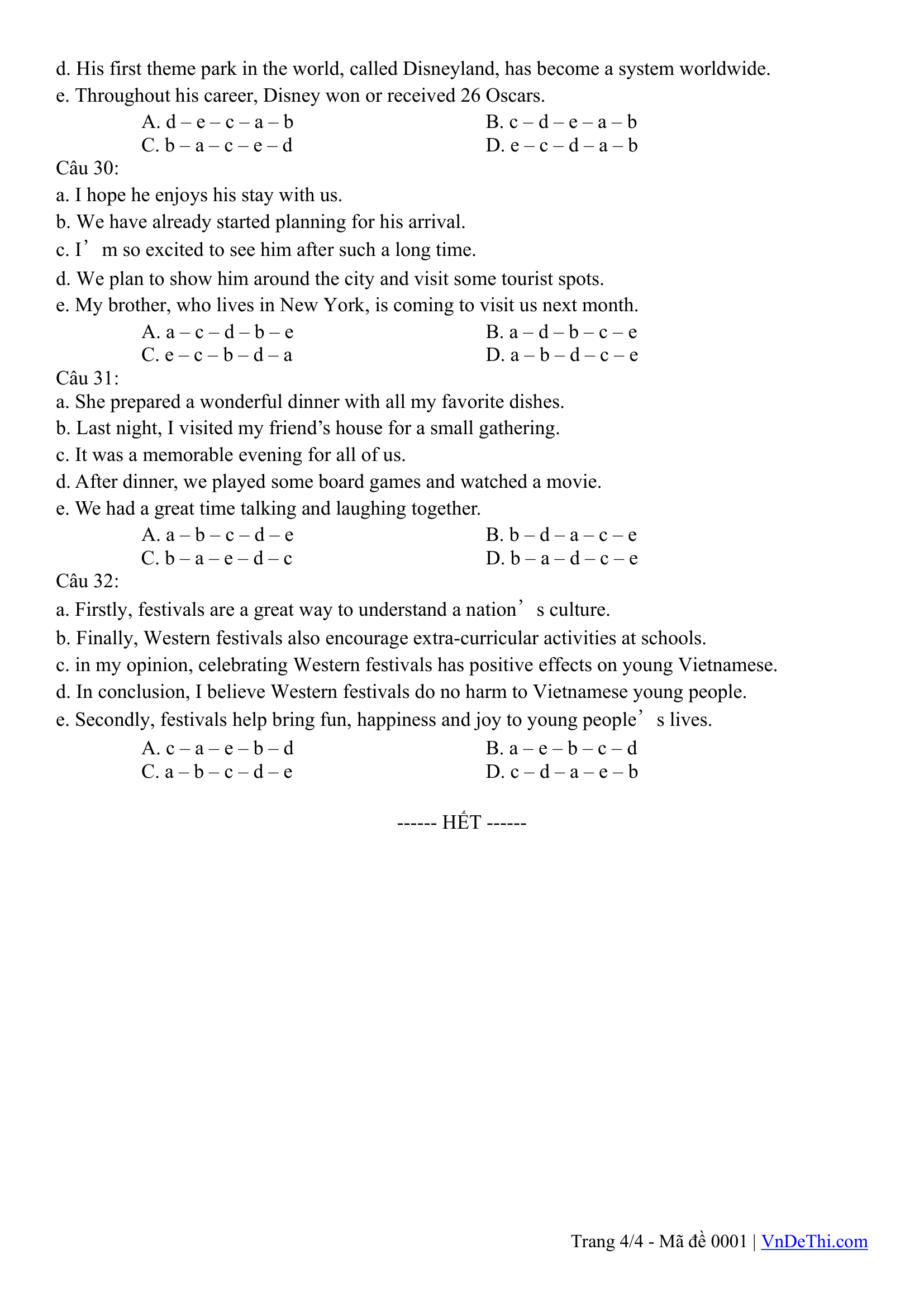 Đề thi thử Tiếng Anh THPT 2025 – SỞ GD & ĐT QUẢNG TRỊ, TRƯỜNG THPT GIO LINH