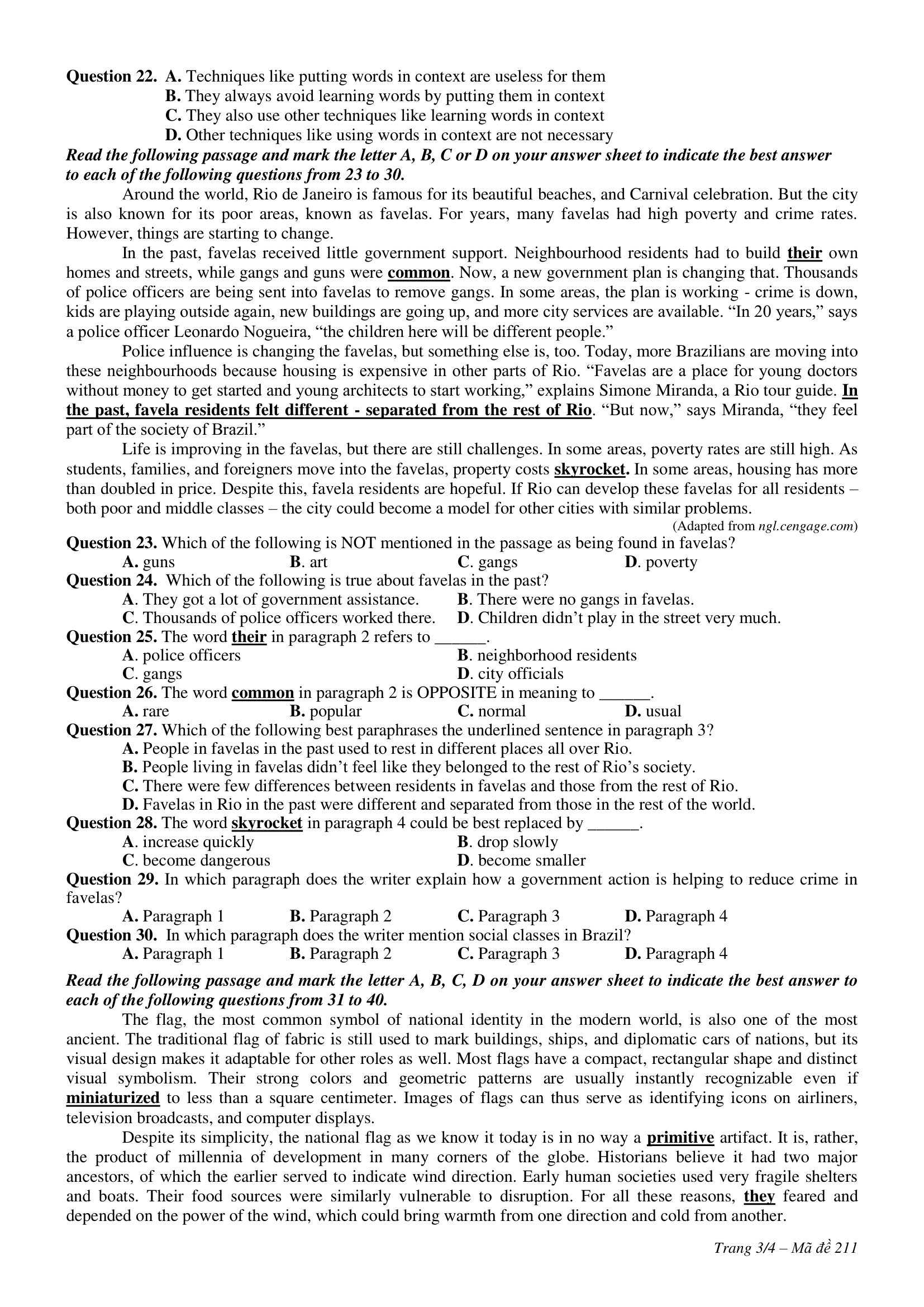 Đề thi thử Tiếng Anh THPT 2025 – Sở GDĐT Nam Định