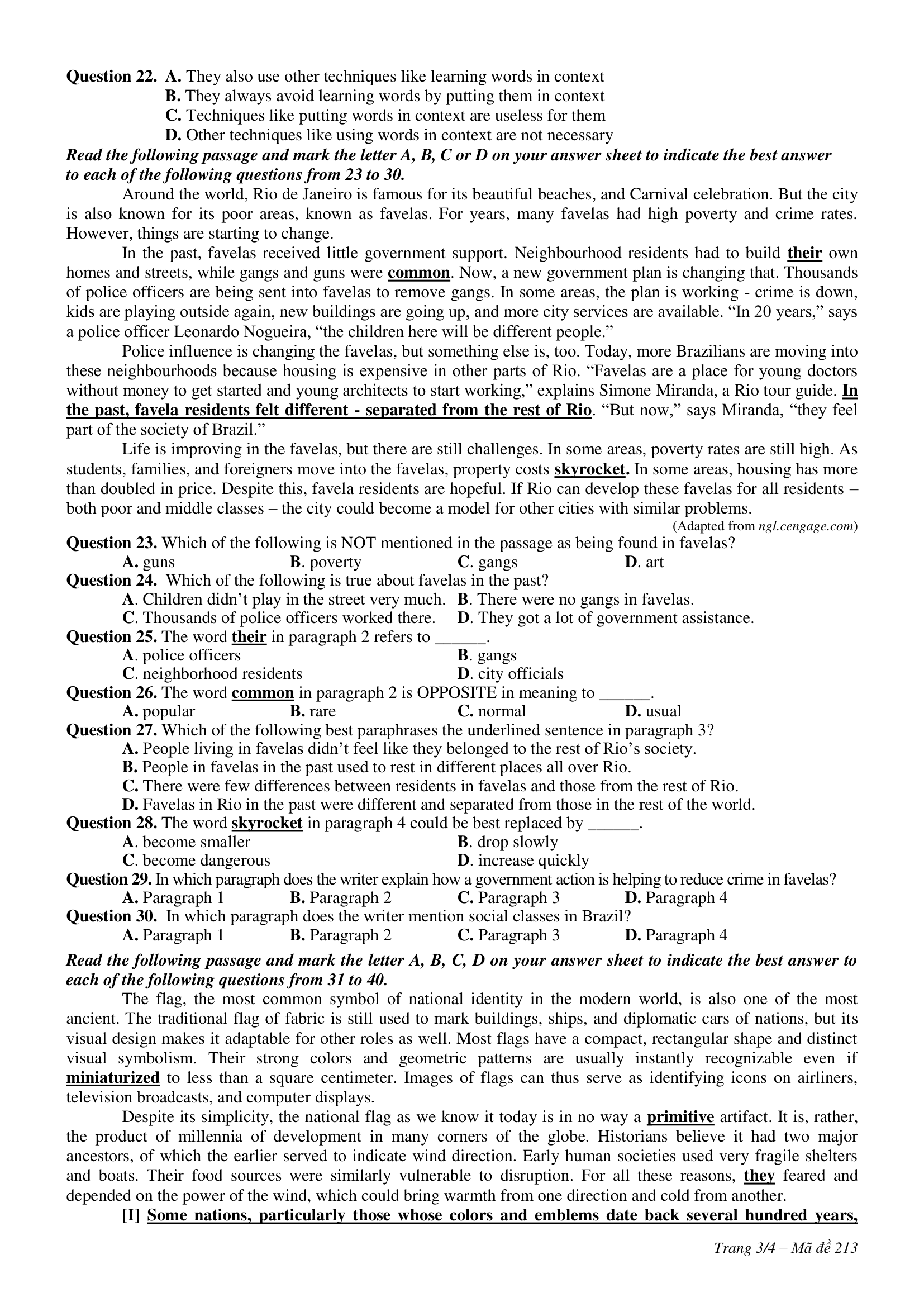 Đề thi thử Tiếng Anh THPT 2025 – Sở GDĐT Nam Định