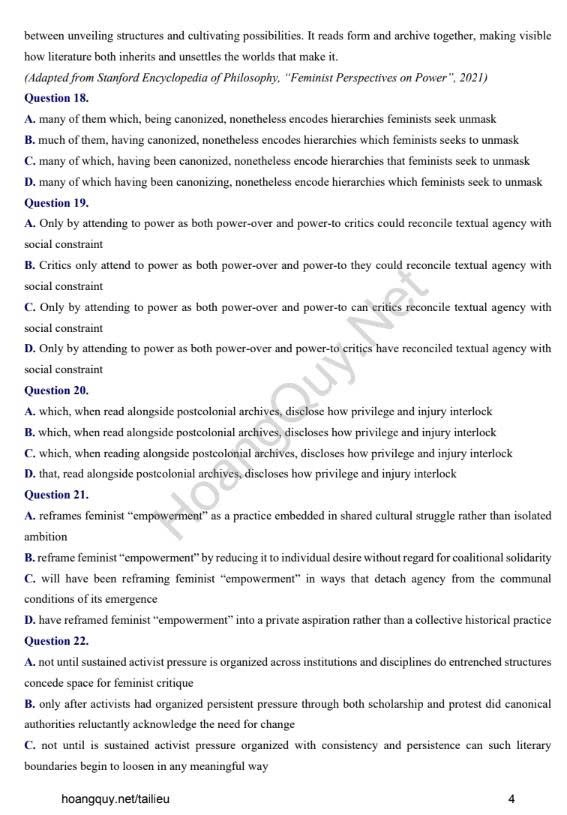 Đề thi thử Tiếng Anh THPT 2026 – THPT Chuyên Tuyên Quang