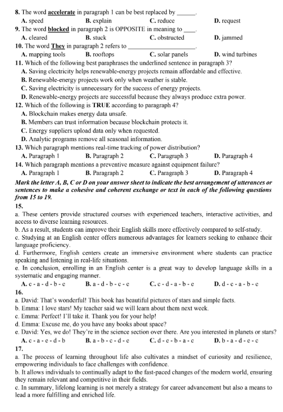 Đề thi thử Tiếng Anh THPT 2026 – LIÊN TRƯỜNG THPT ĐÔ LƯƠNG 3, PHAN ĐĂNG LƯU, YÊN THÀNH 2, TÂN KỲ