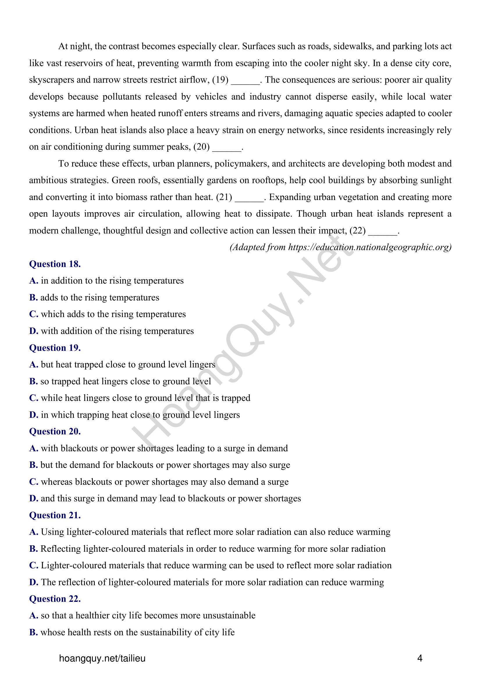 Đề thi thử Tiếng Anh THPT 2026 – CỤM CÁC TRƯỜNG THPT