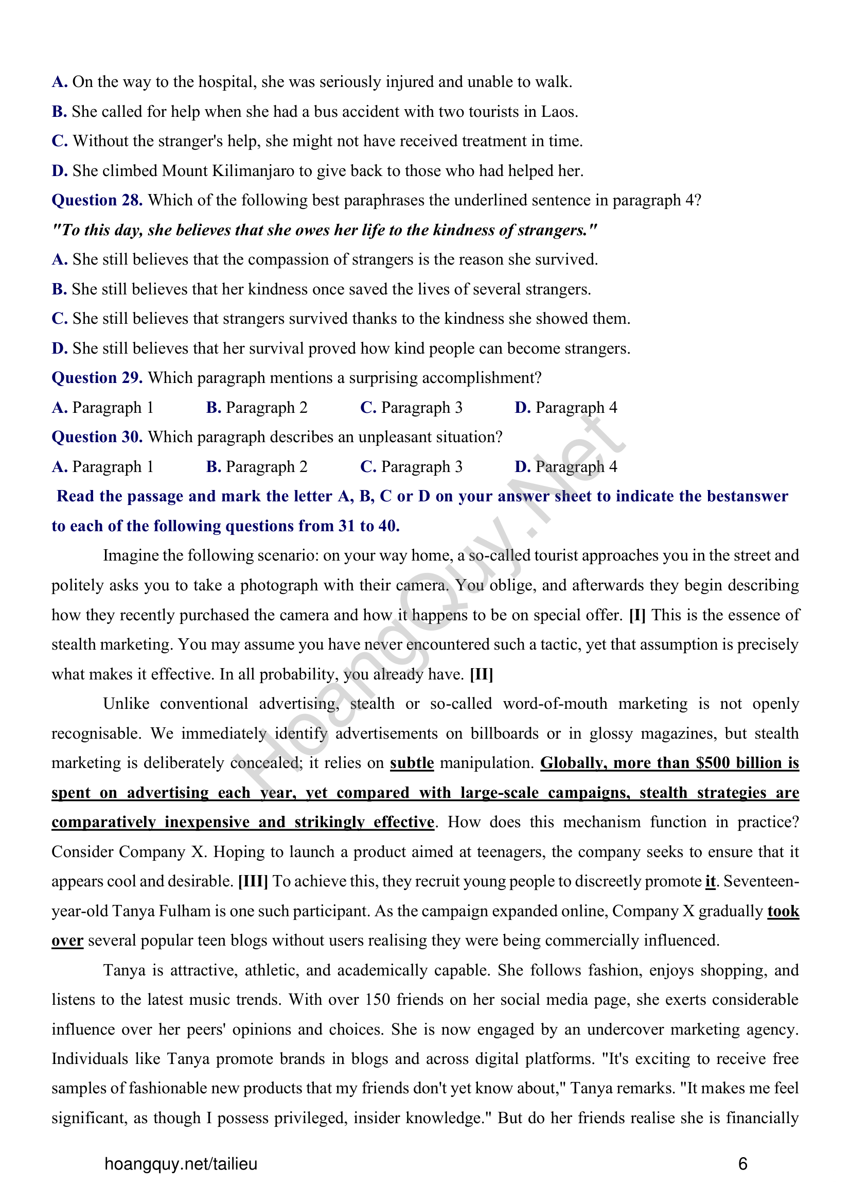 Đề thi thử Tiếng Anh THPT 2026 – CỤM CÁC TRƯỜNG THPT