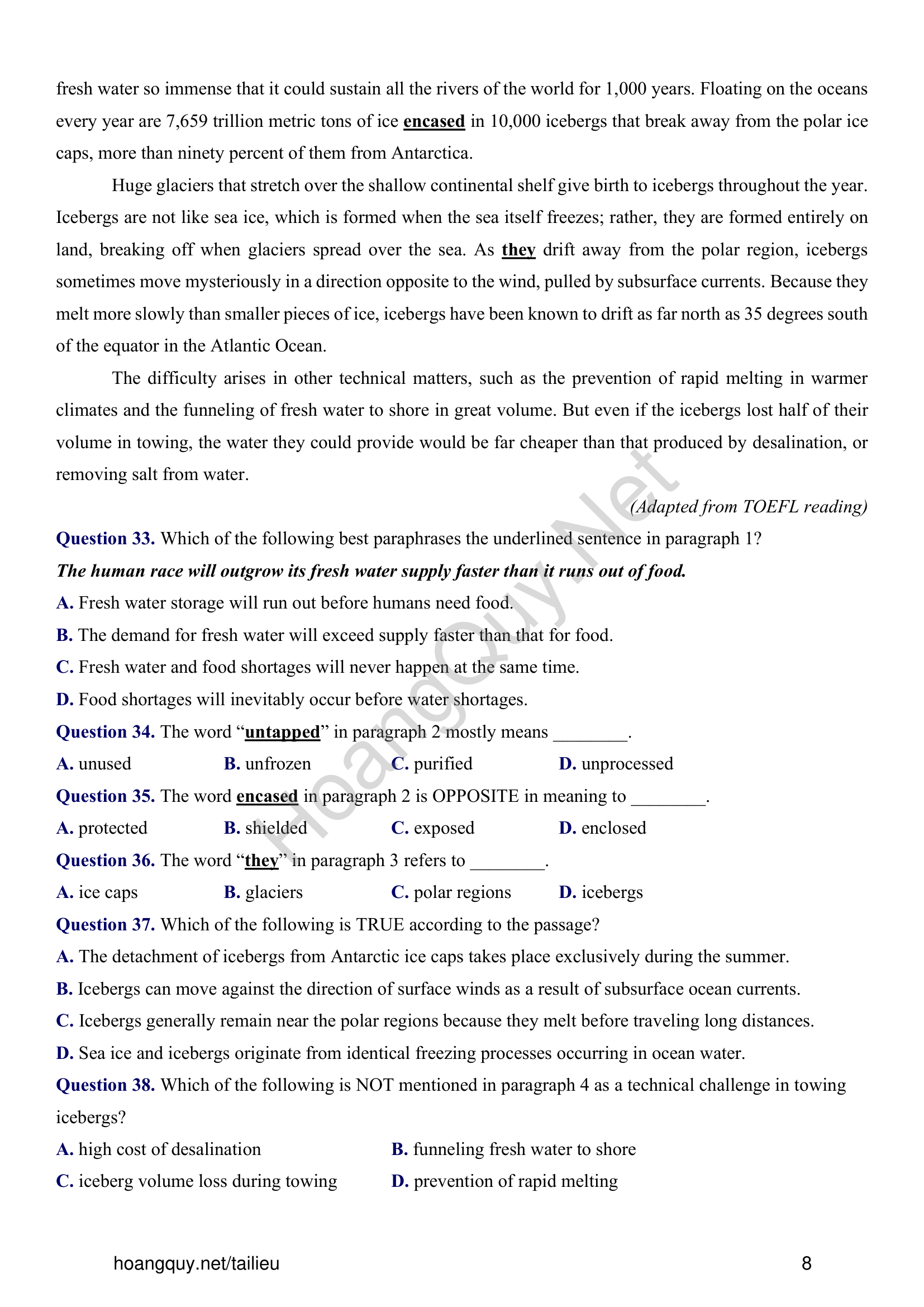 Đề thi thử Tiếng Anh THPT 2026 – Sở GD&ĐT Tuyên Quang