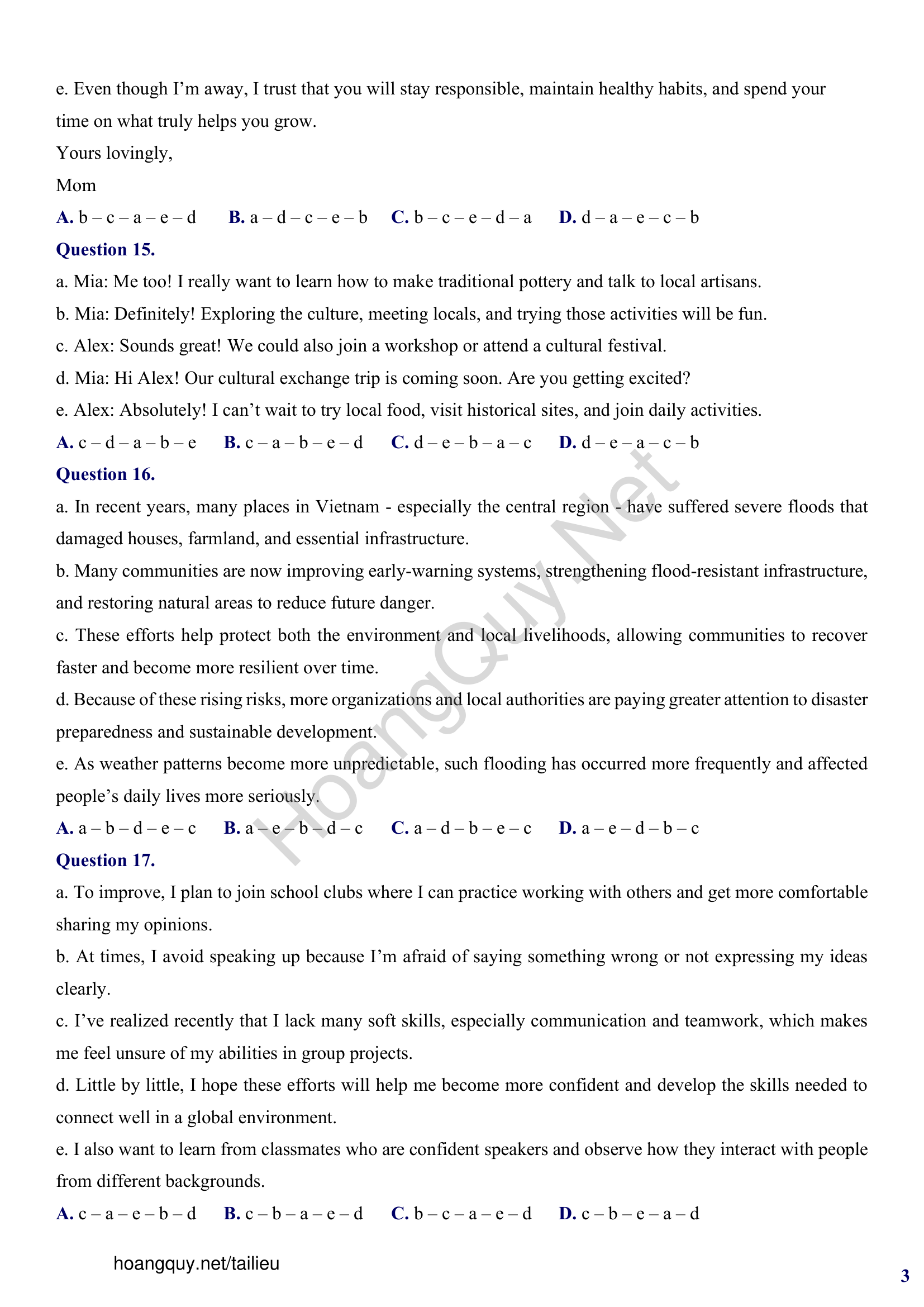 Đề thi thử Tiếng Anh THPT 2026 – SỞ GIÁO DỤC & ĐÀO TẠO