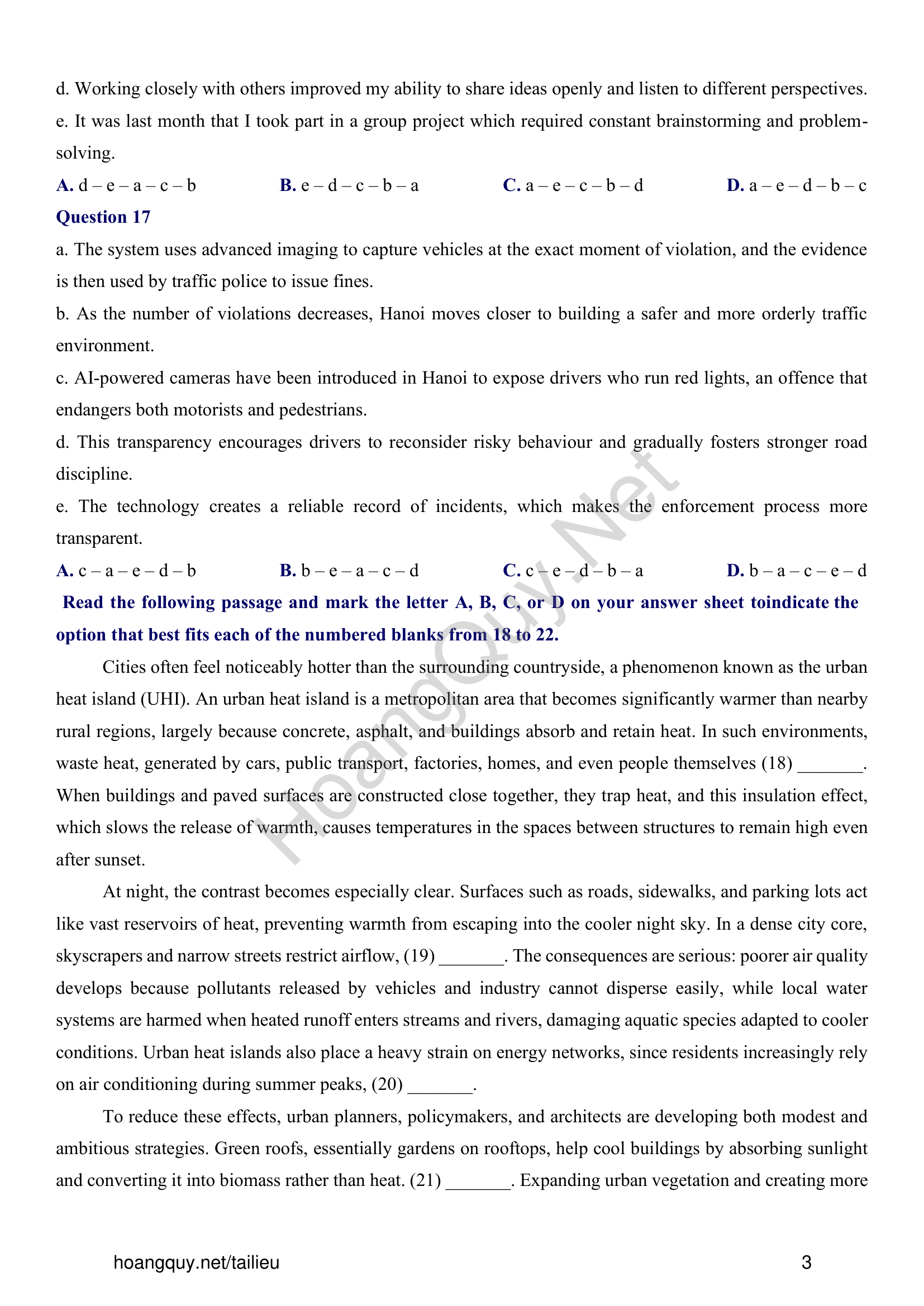 Đề thi thử Tiếng Anh THPT 2026 – Trường THPT Chuyên, Đại học Vinh