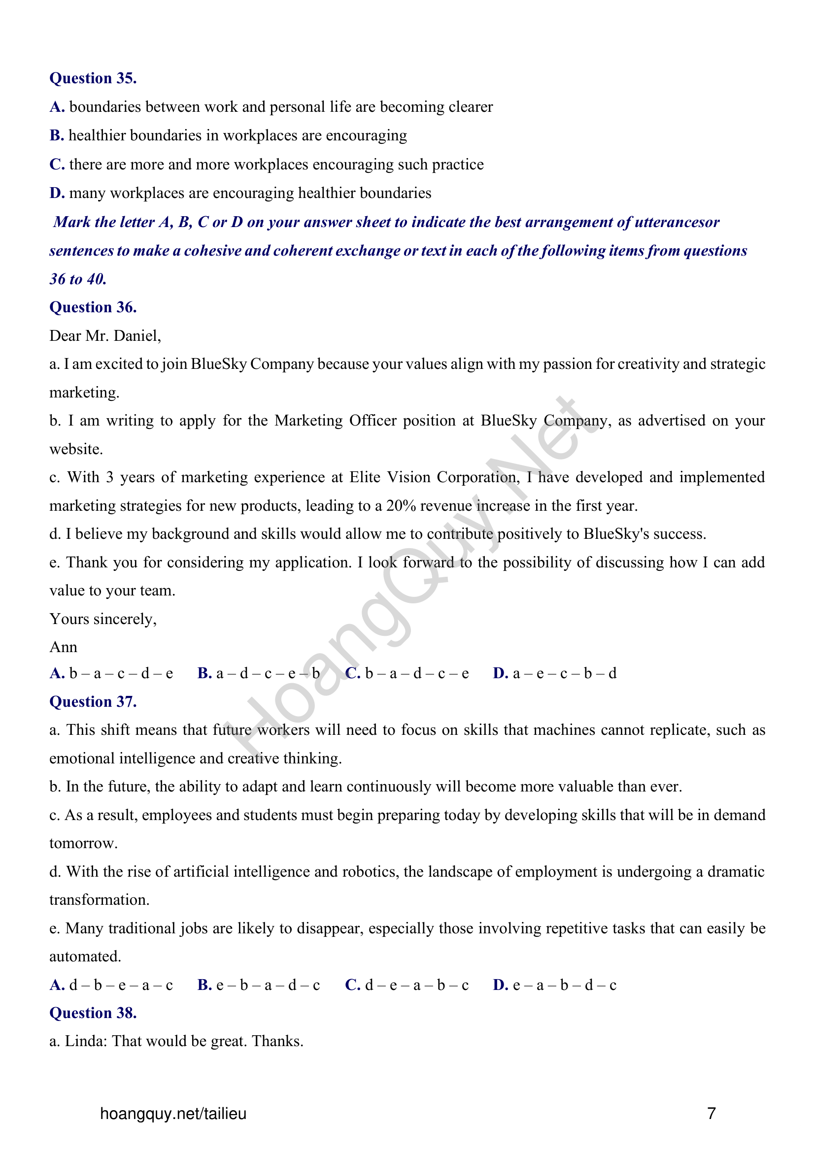 Đề thi thử Tiếng Anh THPT 2026 – Sở GDĐT Hưng Yên