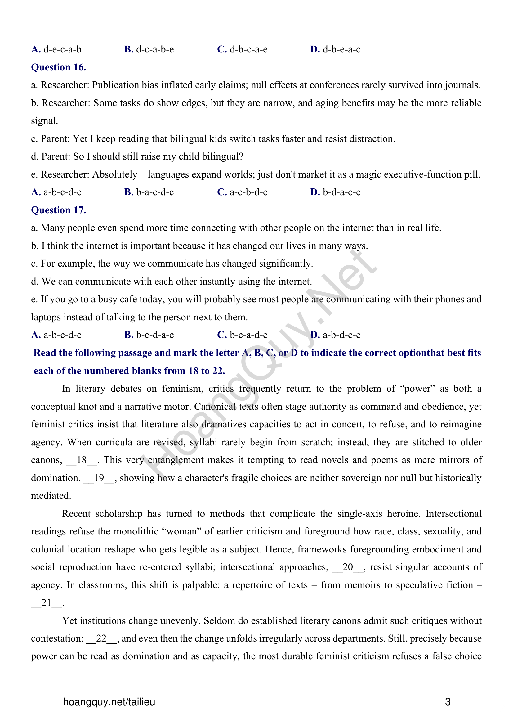Đề thi thử Tiếng Anh THPT 2026 – TRƯỜNG THPT CHUYÊN TUYÊN QUANG