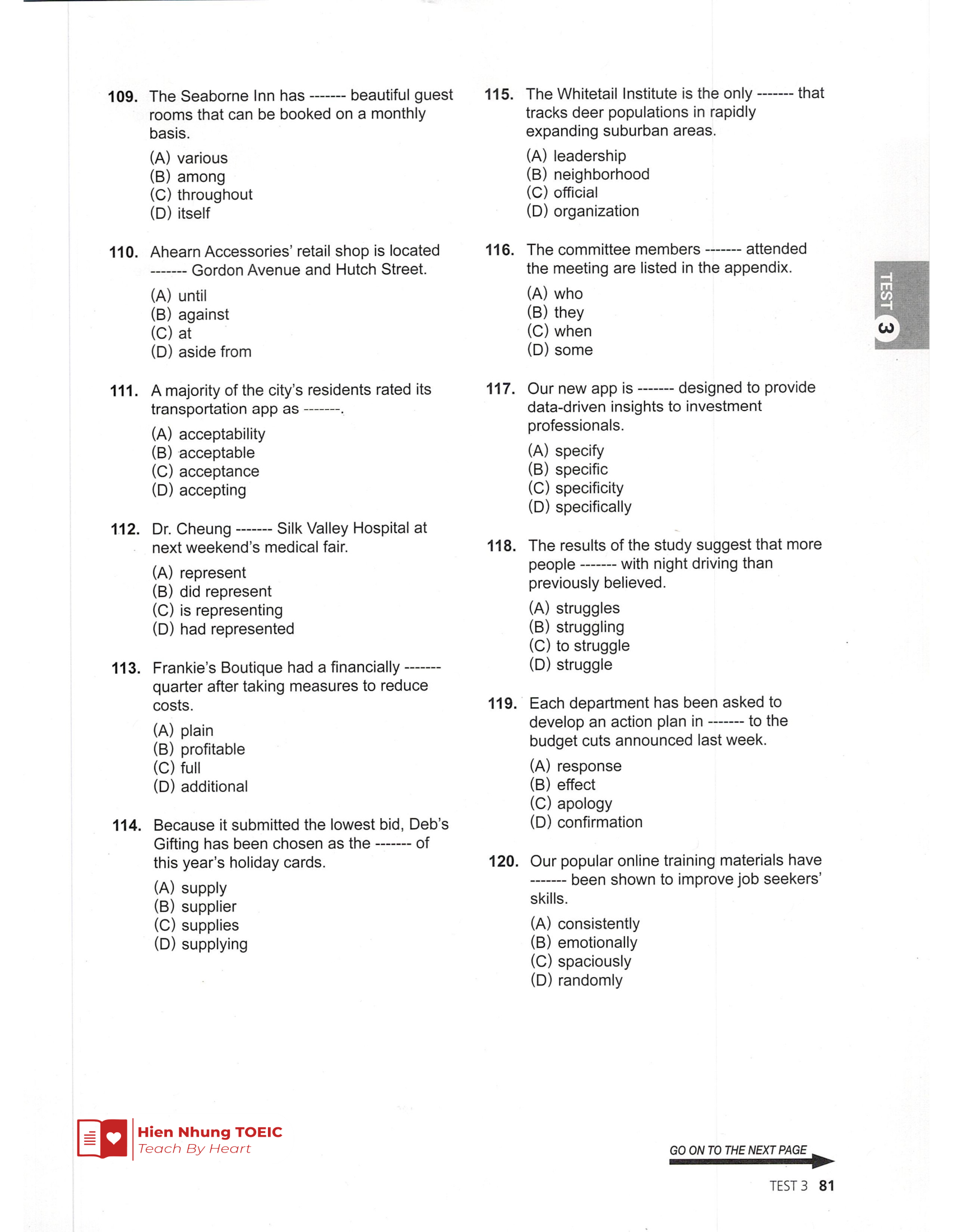 Đề thi thử Tiếng Anh THPT 2026 – Hien Nhung TOEIC
