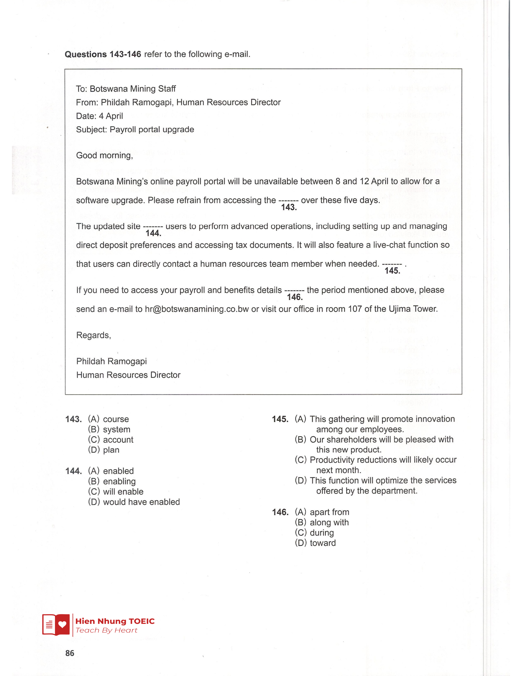 Đề thi thử Tiếng Anh THPT 2026 – Hien Nhung TOEIC