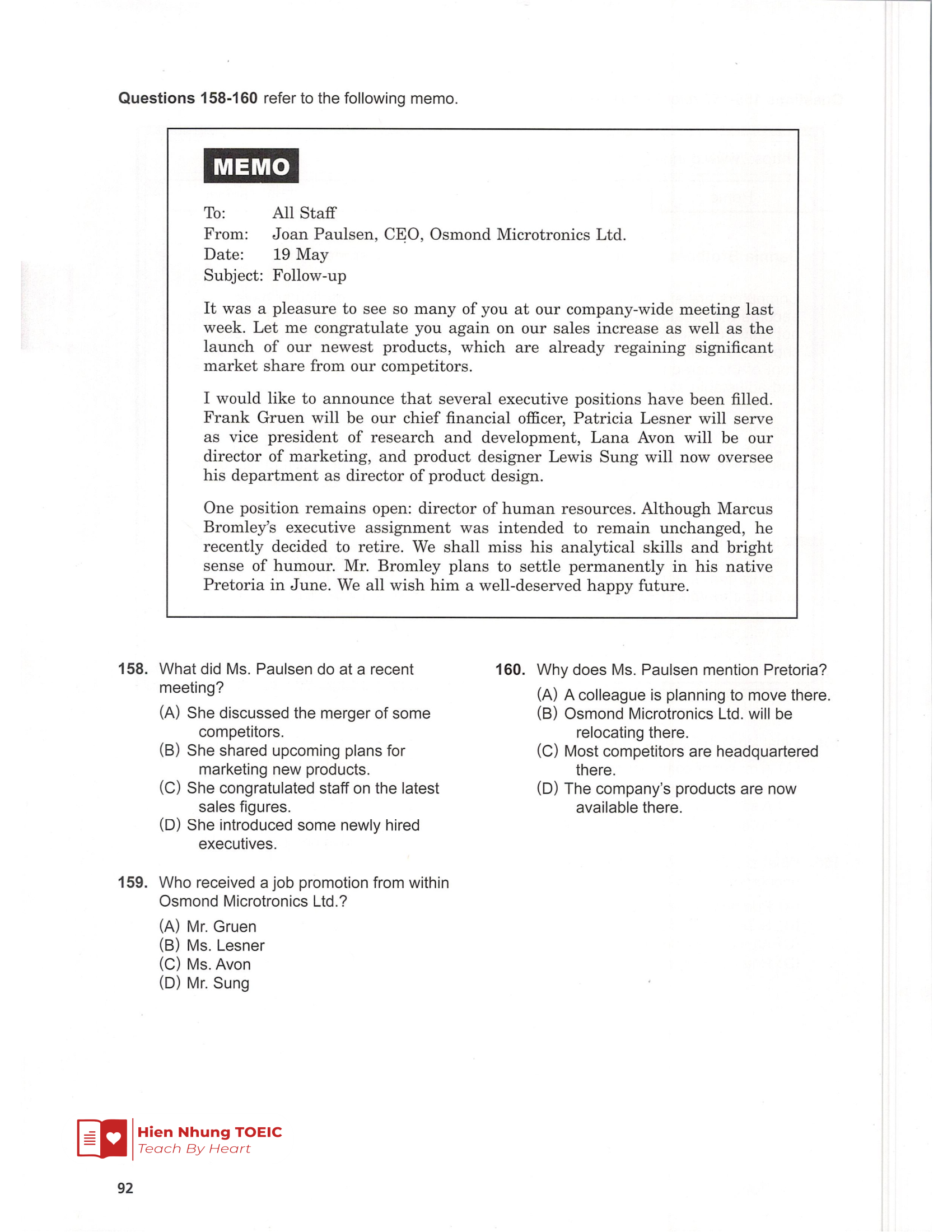 Đề thi thử Tiếng Anh THPT 2026 – Hien Nhung TOEIC