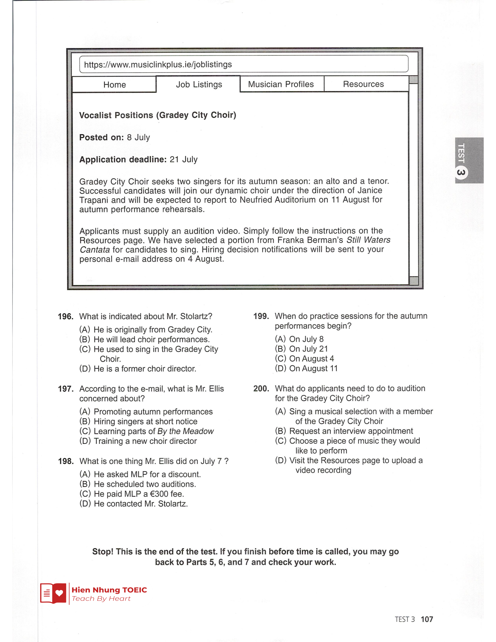 Đề thi thử Tiếng Anh THPT 2026 – Hien Nhung TOEIC