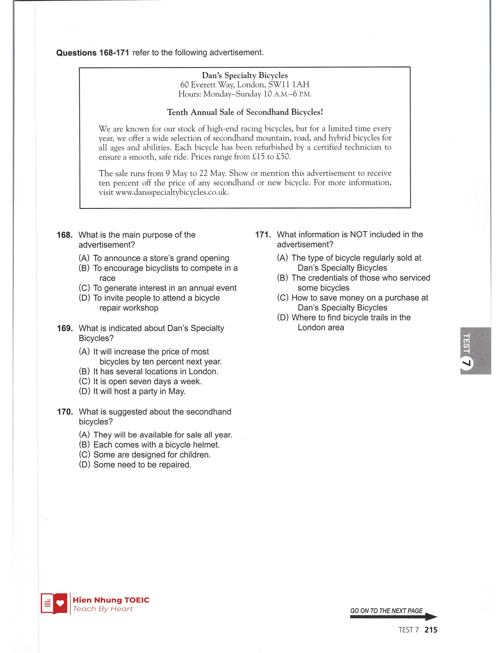 Rc 기출 Test 07 – Mã đề 07