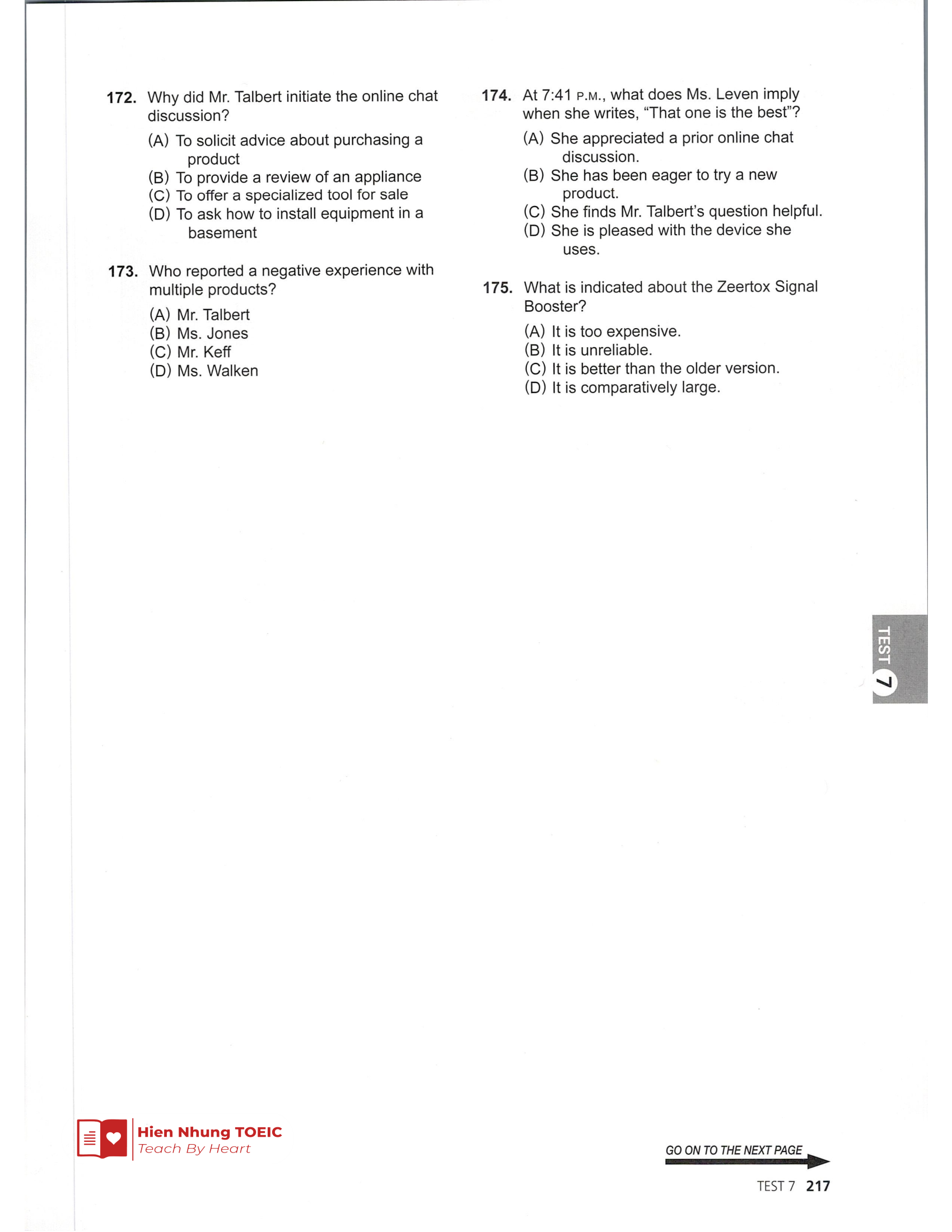 Rc 기출 Test 07 – Mã đề 07