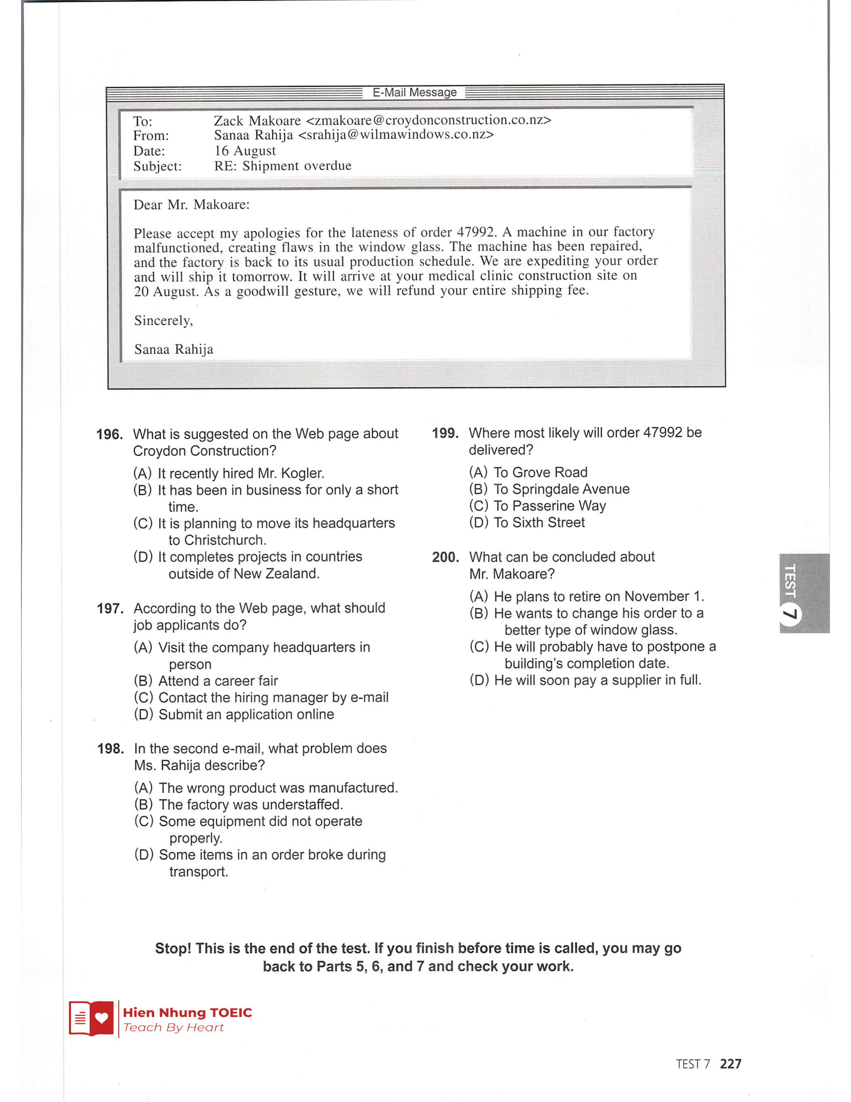 Rc 기출 Test 07 – Mã đề 07