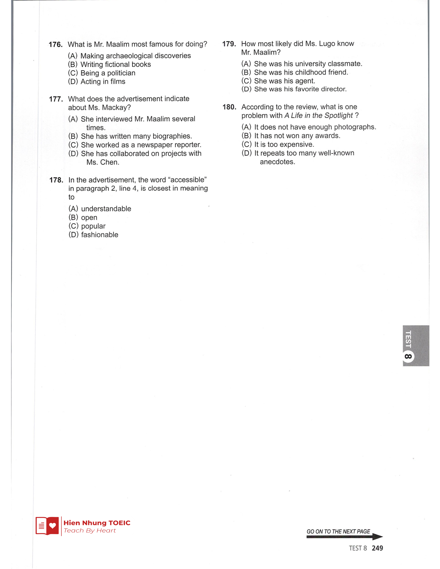Đề thi thử Tiếng Anh THPT 2026 – Hien Nhung TOEIC