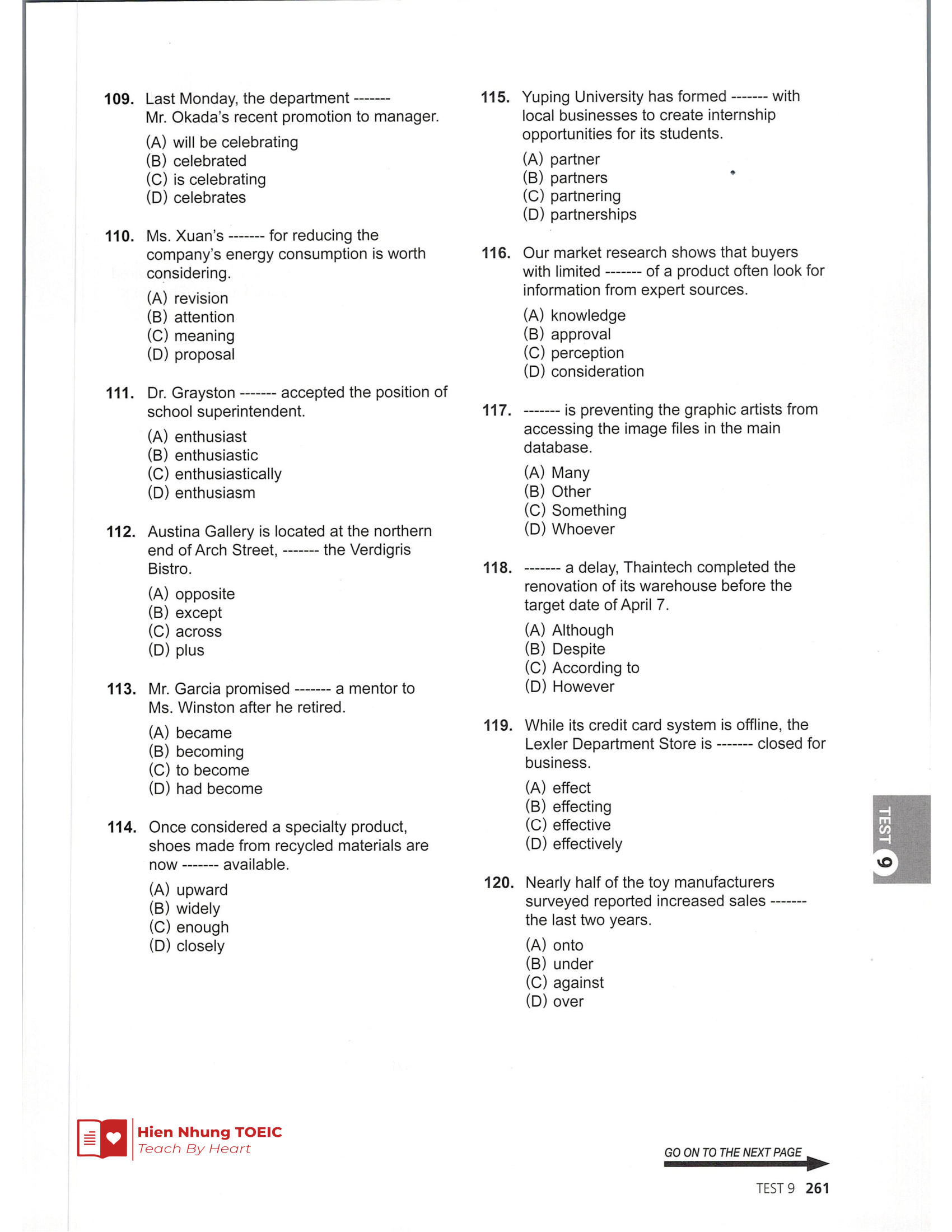 Đề thi thử Tiếng Anh THPT 2026 – Hien Nhung TOEIC