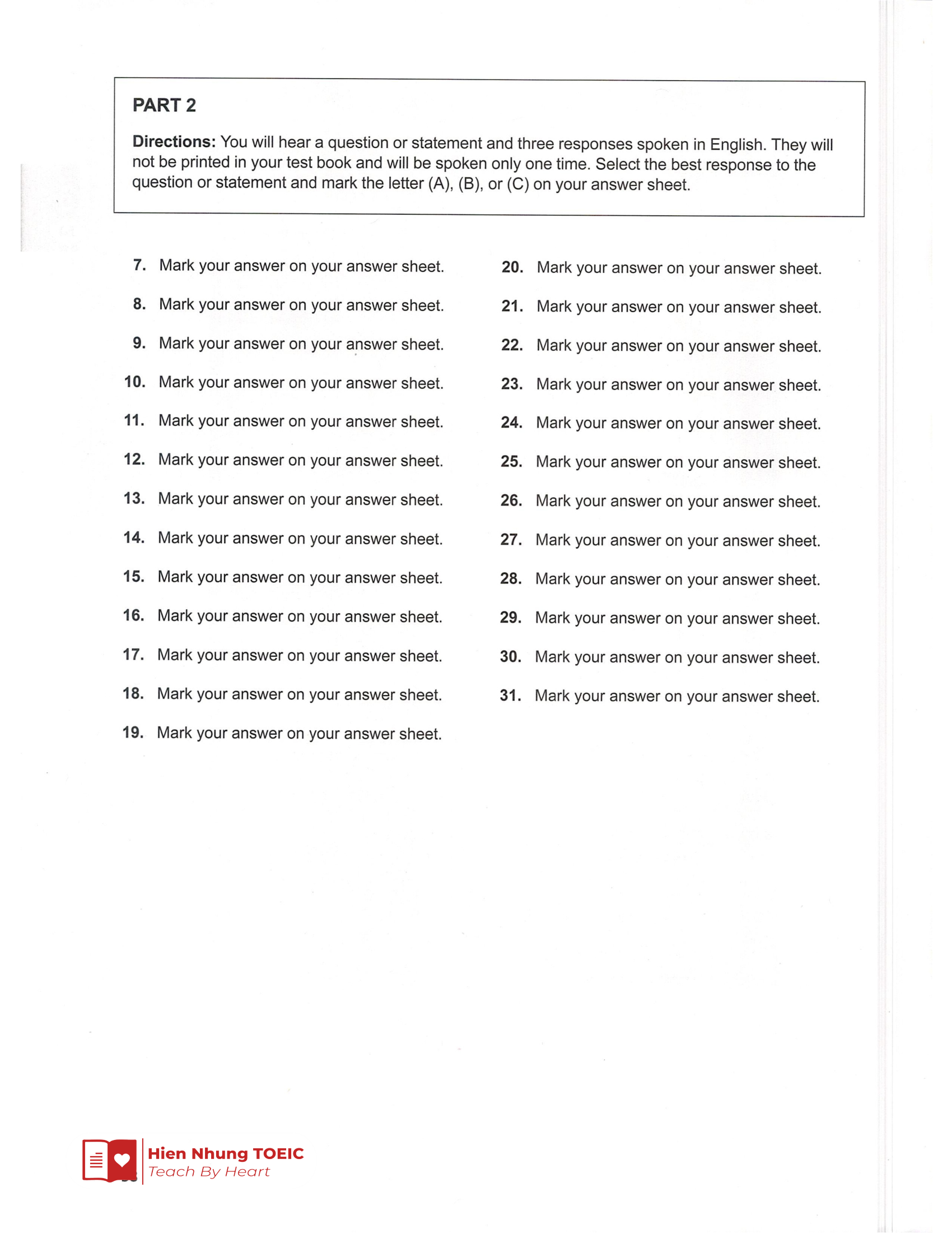 Toeic Lc 기출 Test 02 – Mã đề 02