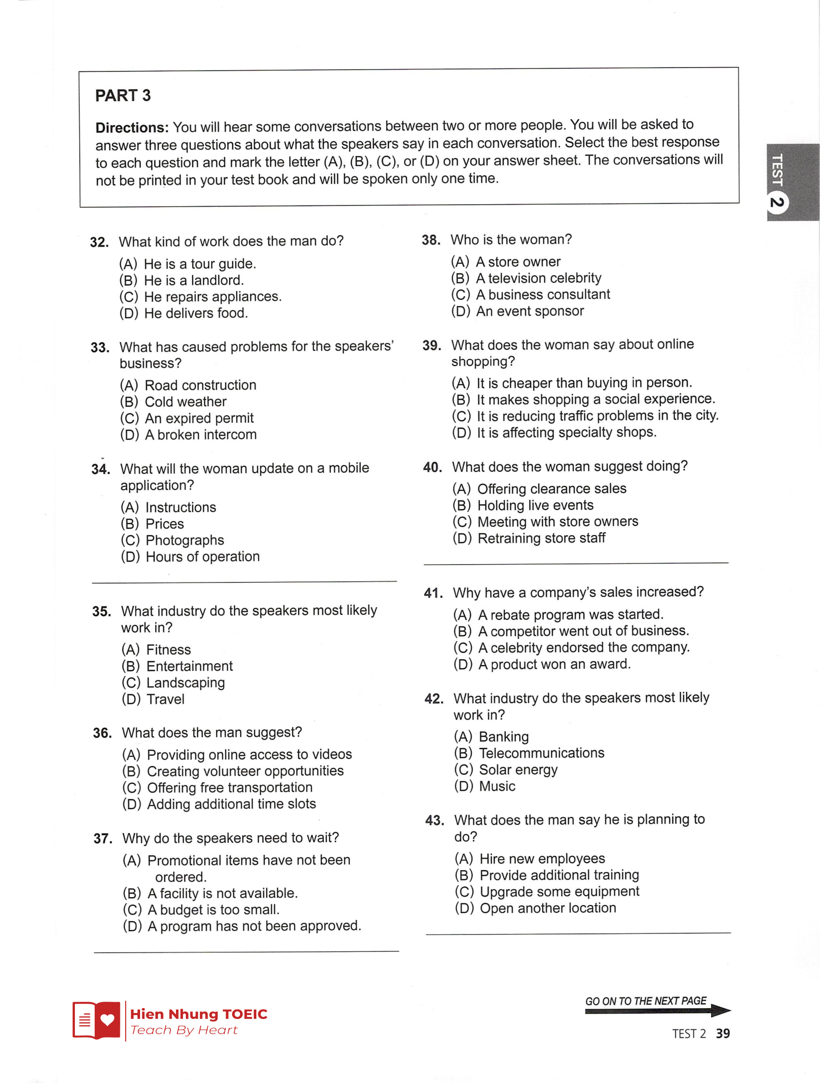 Toeic Lc 기출 Test 02 – Mã đề 02