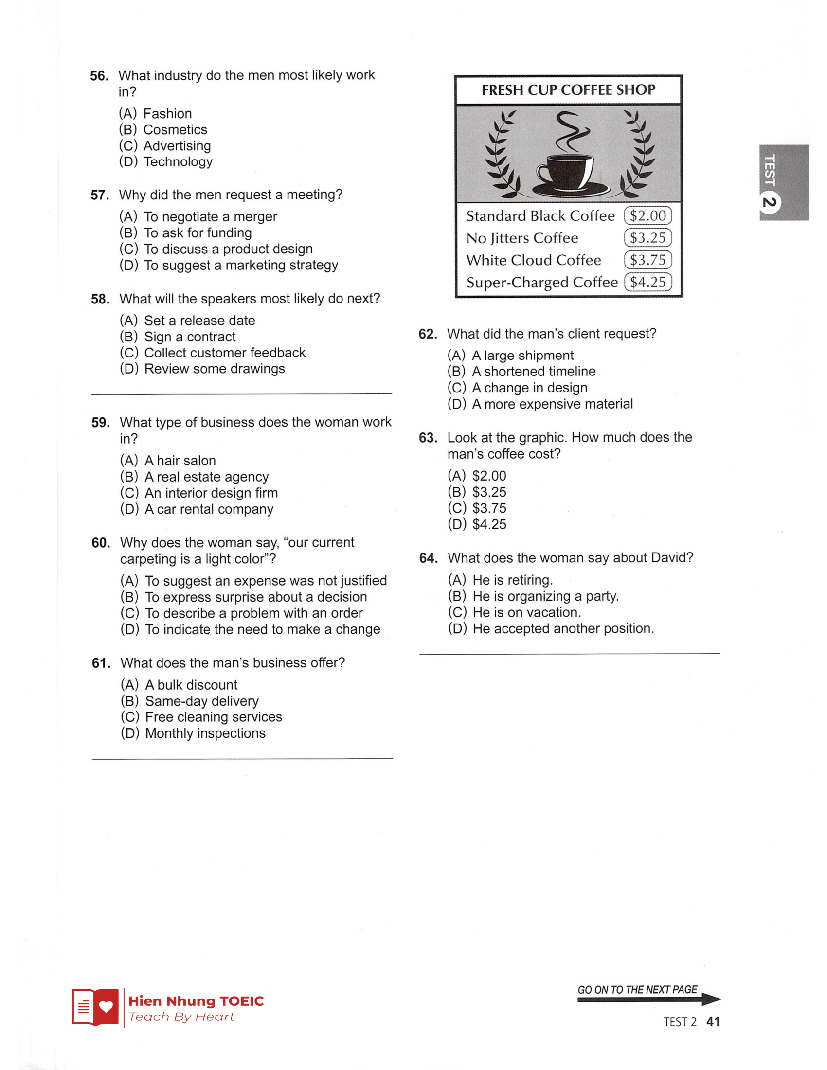 Toeic Lc 기출 Test 02 – Mã đề 02