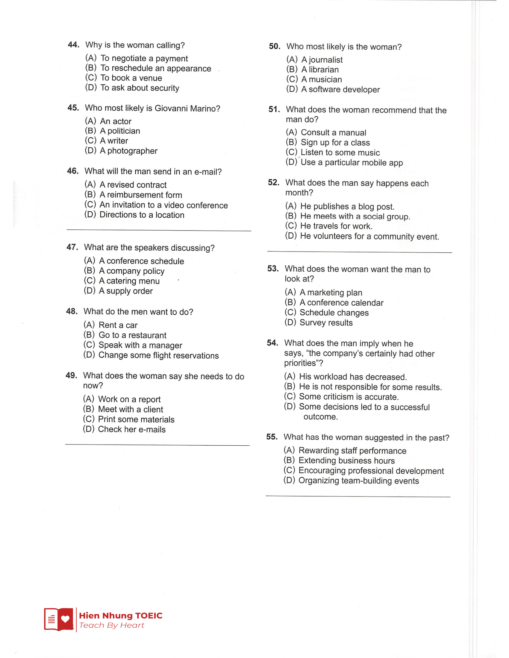 Lc 기출 Test 04