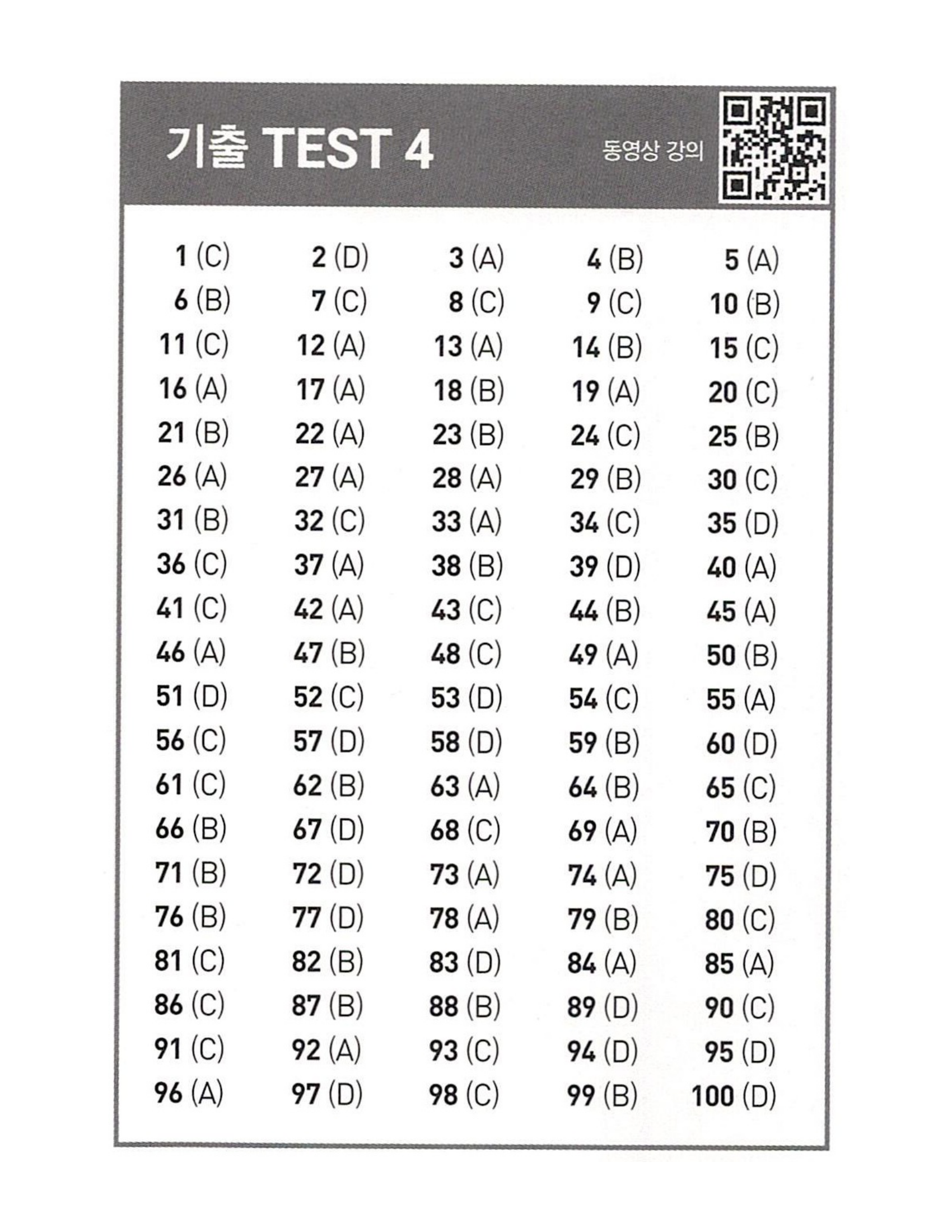 Lc 기출 Test 04