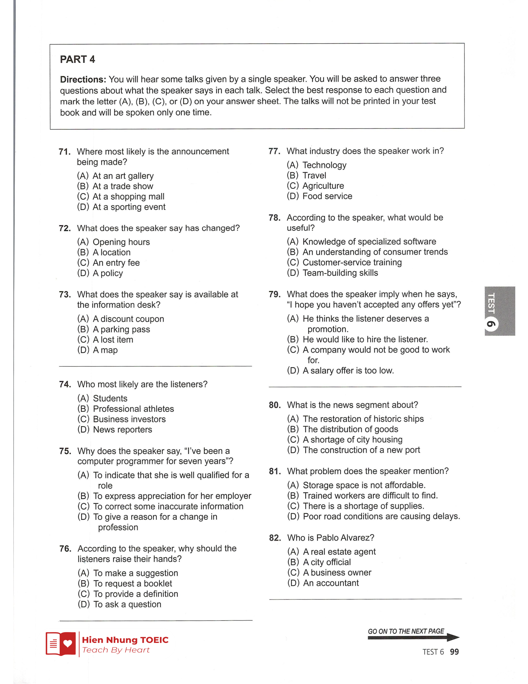 Đề thi thử Tiếng Anh THPT 2026 – Hien Nhung TOEIC