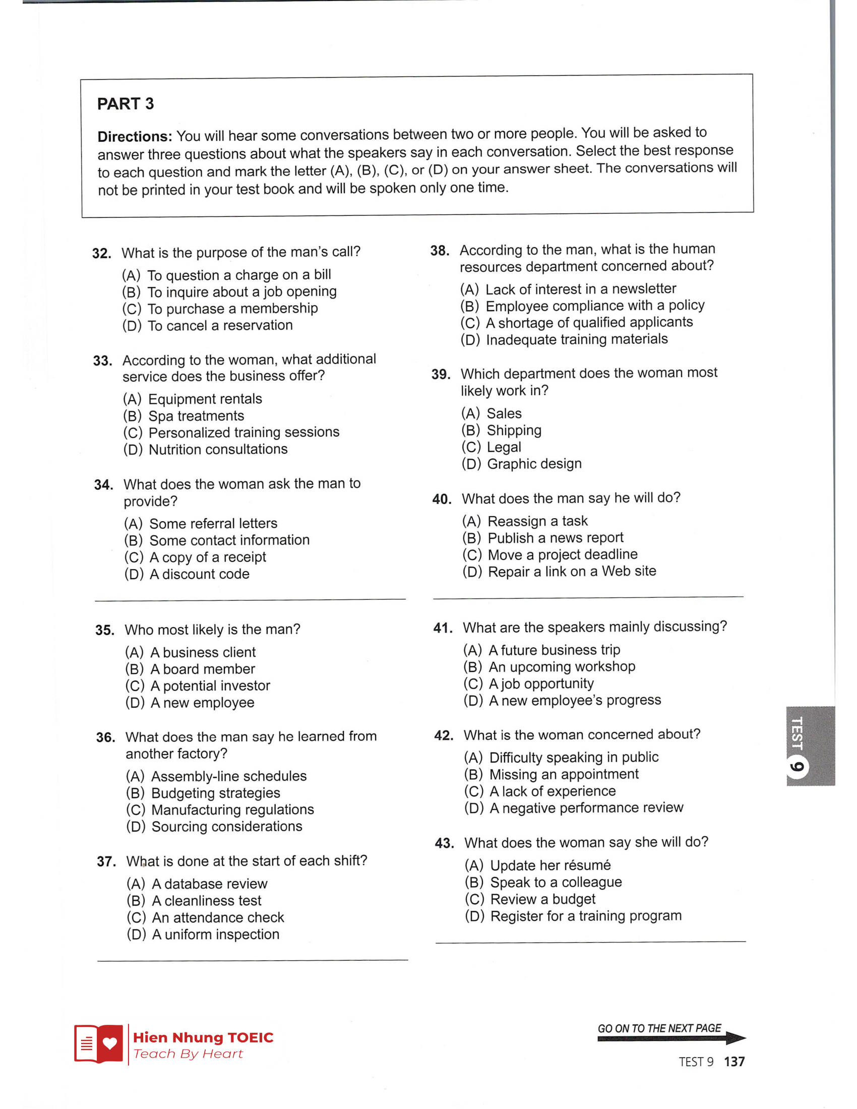 Lc 기출 Test 09