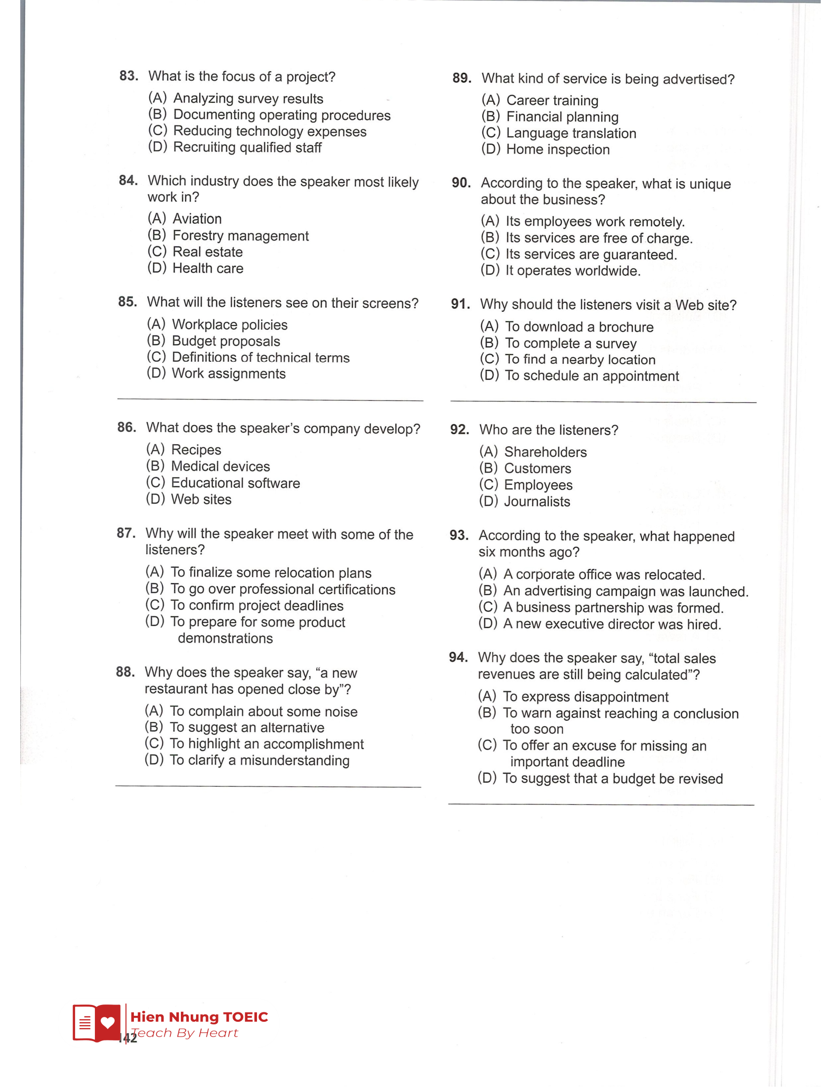 Lc 기출 Test 09