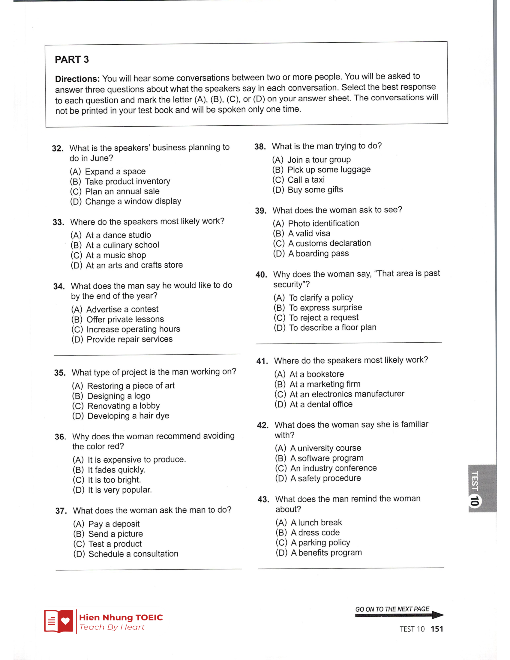 Lc 기출 Test 10