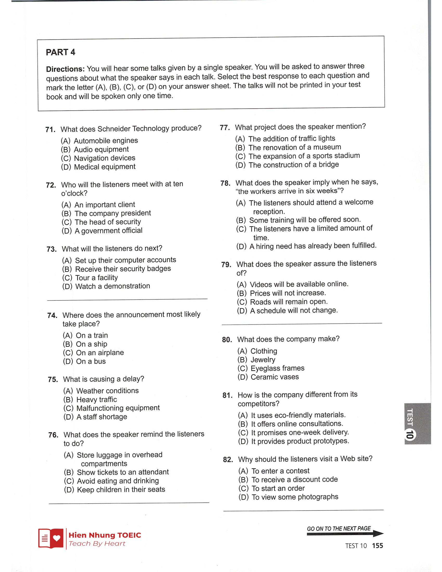 Lc 기출 Test 10