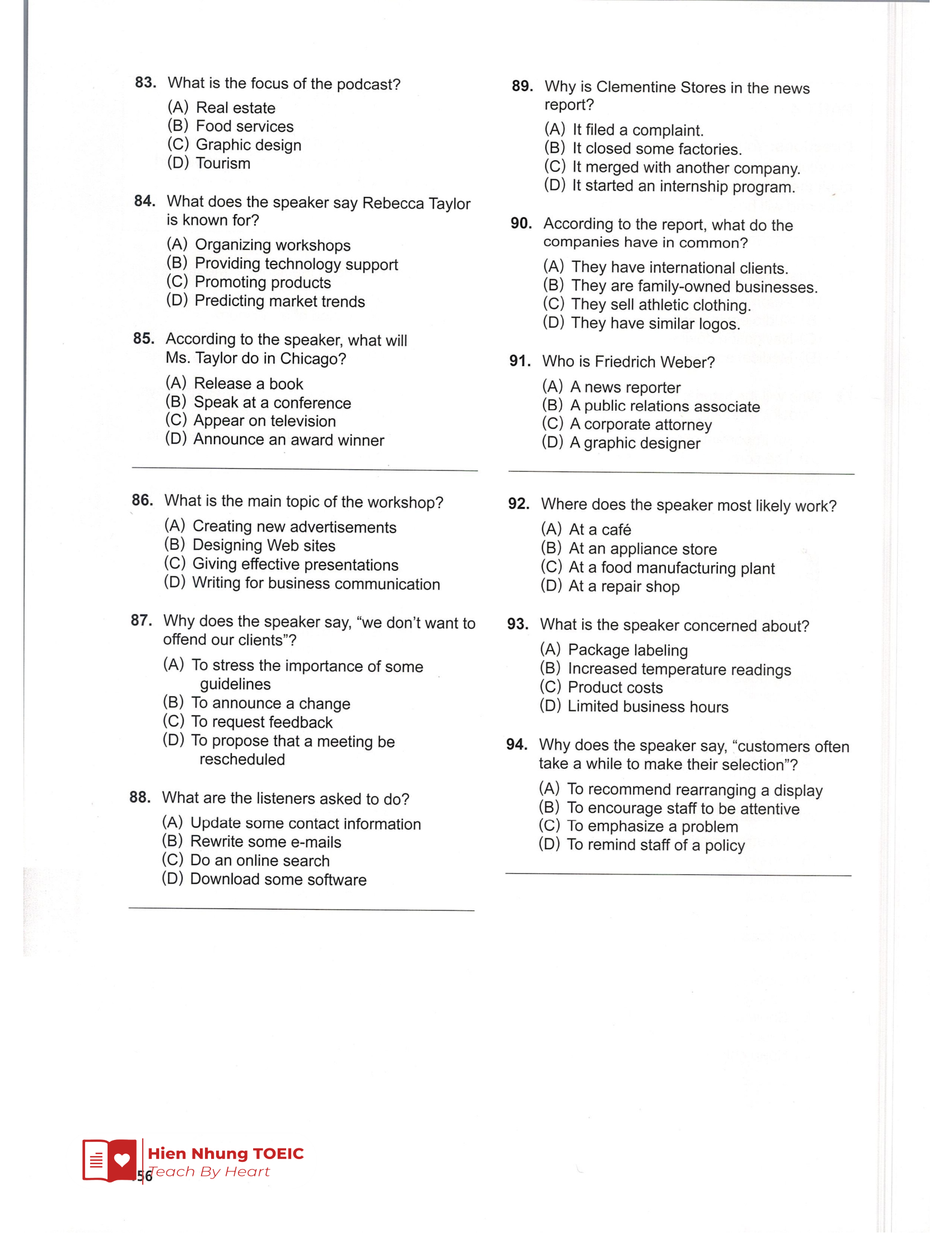 Lc 기출 Test 10