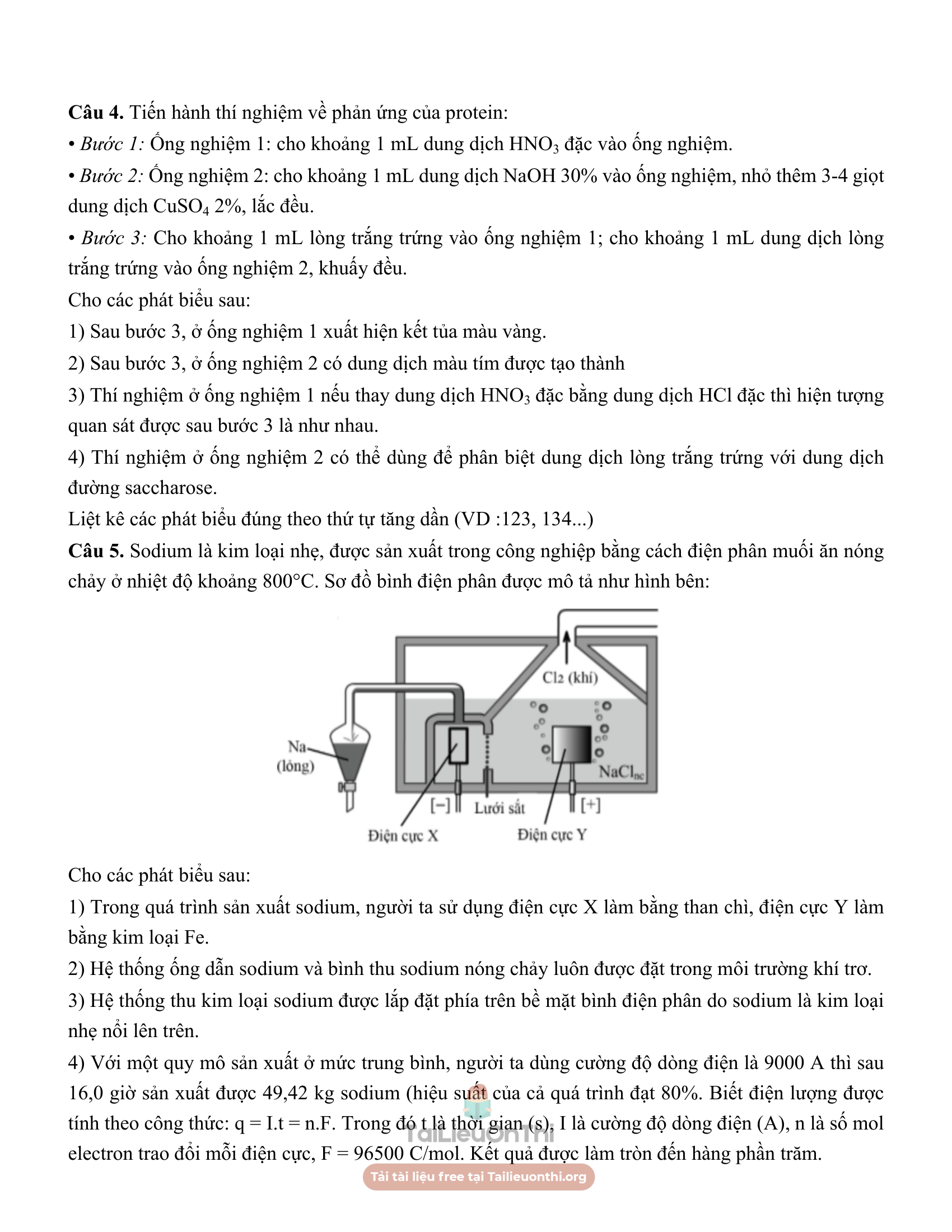 Đề thi thử Hóa Học THPT 2026 – THPT LÊ QUÝ ĐÔN