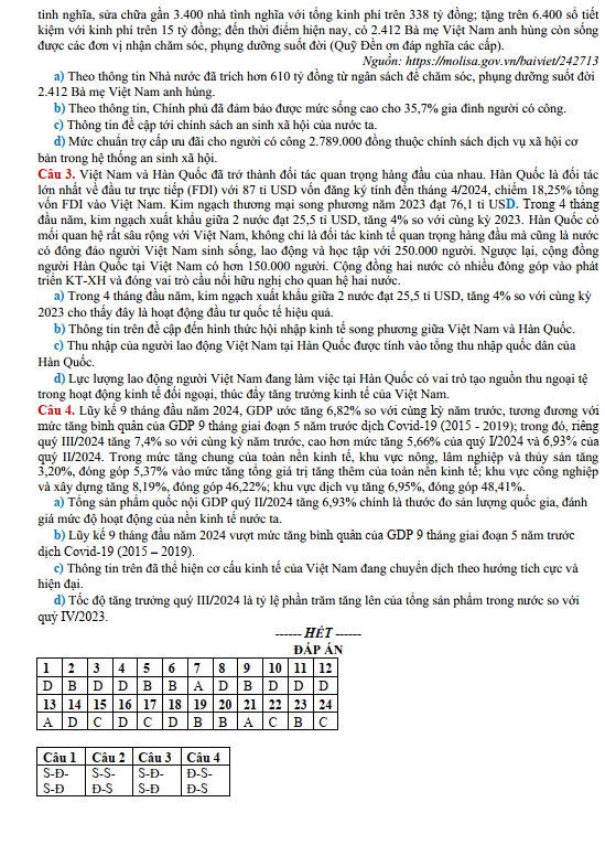 Đề thi thử GDKT&PL THPT 2025 – Sở GD&ĐT Bắc Ninh