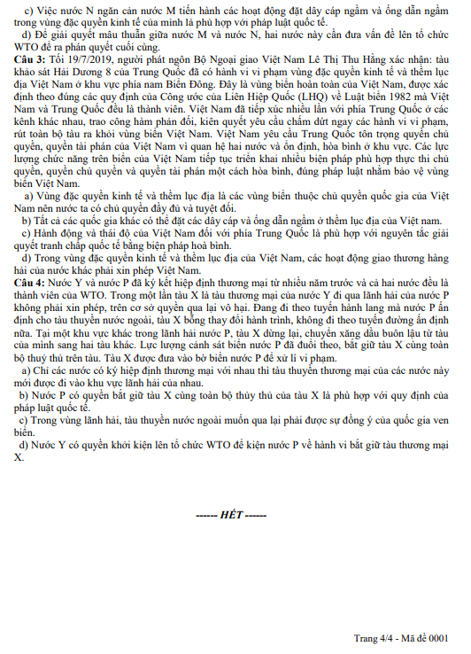 Đề thi thử GDKT&PL THPT 2025 – THPT GIO LINH