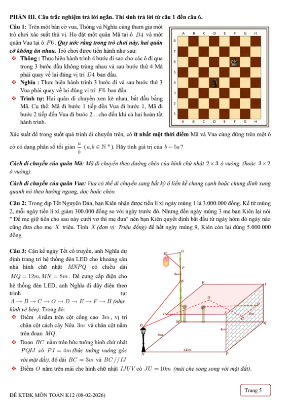 Đề thi thử Toán THPT 2026 – TRƯỜNG TH-THCS-THPT LÊ THÁNH TÔNG
