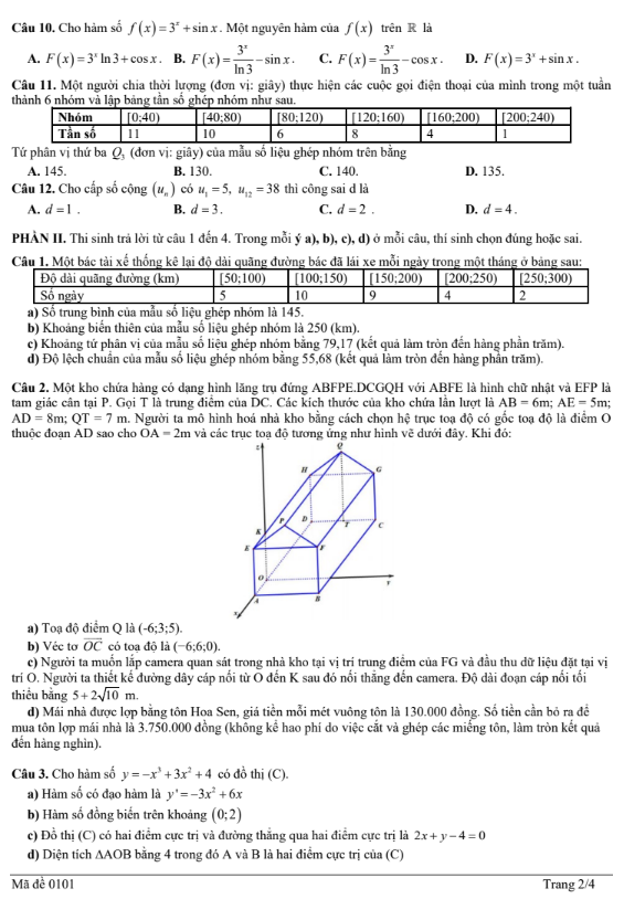 Đề thi thử Toán THPT 2026 – Sở GD&ĐT Hà Tĩnh