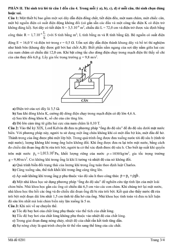Đề thi thử Vật Lý THPT 2026 – Sở GDĐT Thái Nguyên